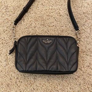 Kate Spade black quilted Kendall crossbody bag